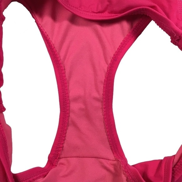 Bisou BUSOU - Barbie Hot Pink Hipster Bikini Bottom Ruchinv Detail - Size Large - Picture 3 of 5